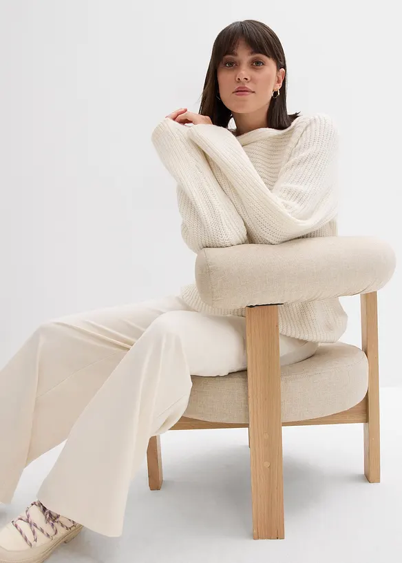 Maglione oversize a coste, bonprix