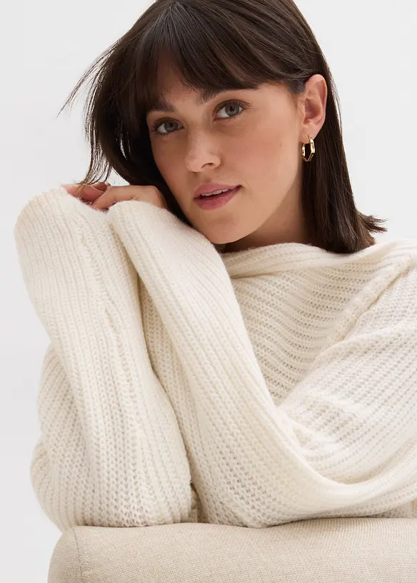 Maglione oversize a coste, bonprix