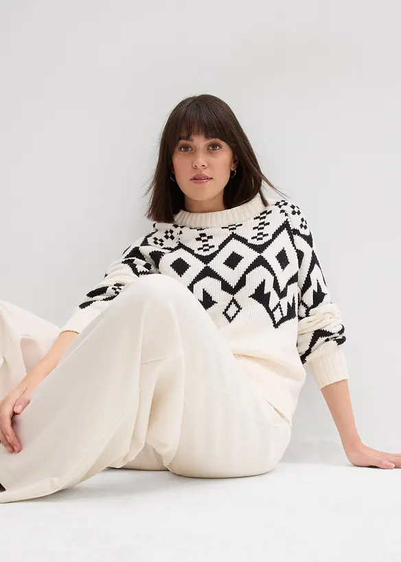 Maglione norvegese oversize, bonprix