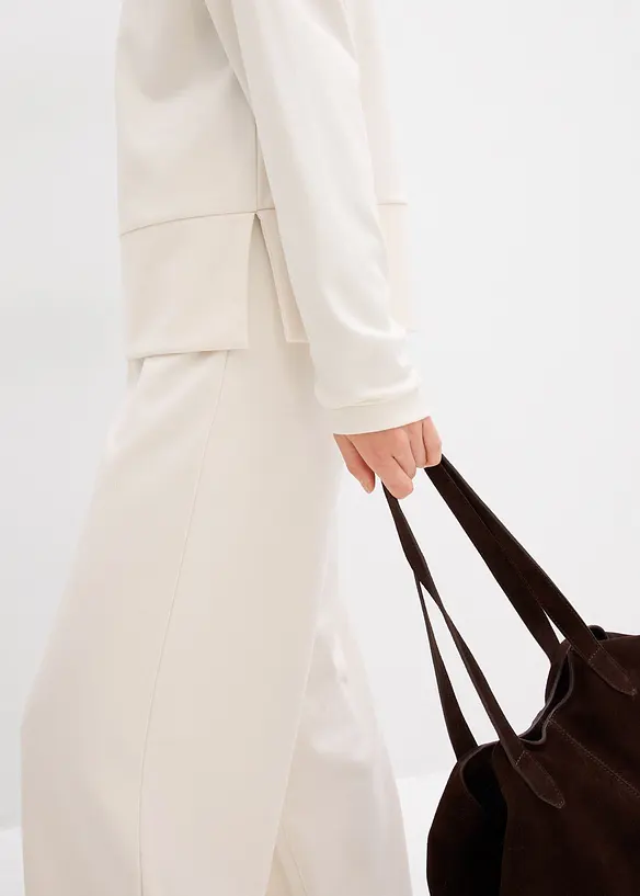 Felpa con cappuccio in morbido punto di Roma, bonprix