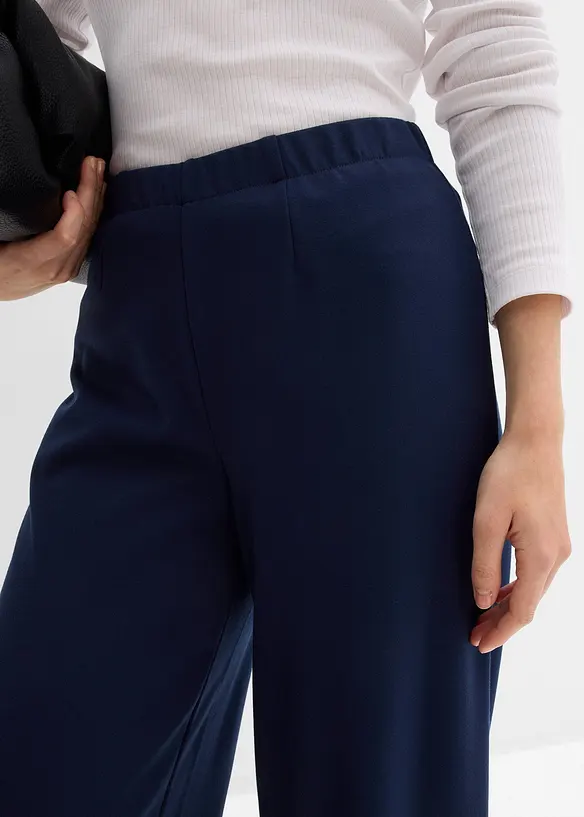 Pantaloni larghi in morbido punto di Roma, bonprix