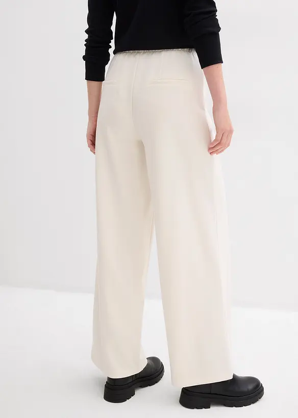 Pantaloni larghi in morbido punto di Roma, bonprix