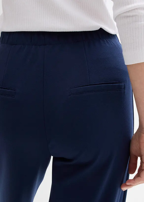 Pantaloni larghi in morbido punto di Roma, bonprix