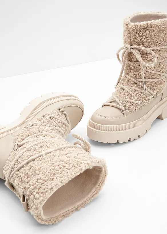 Scarponcini stringati foderati, bonprix