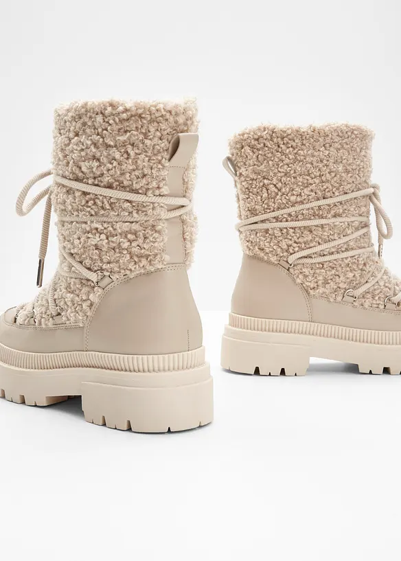 Scarponcini stringati foderati, bonprix