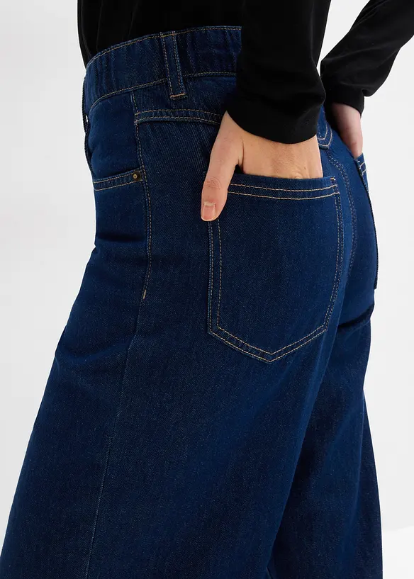 Jeans straight larghi a vita alta, bonprix