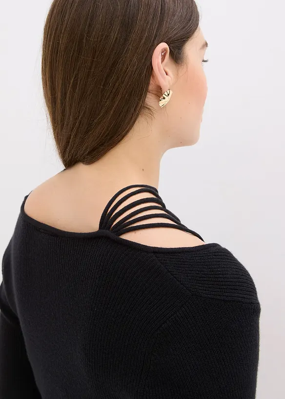 Maglione in filato fine con scollatura profonda, bonprix