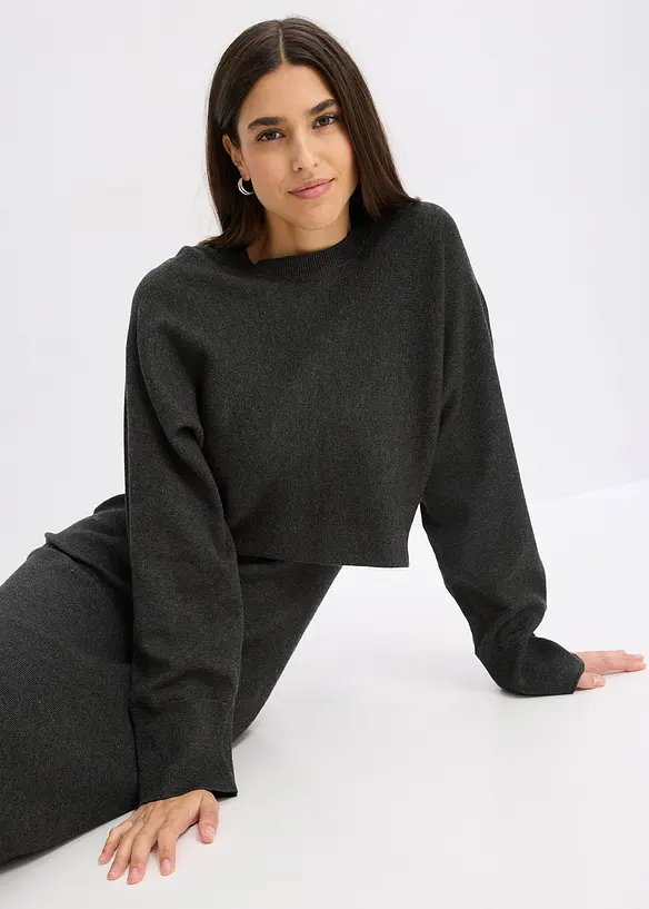 Abito in maglia e maglione abbinato (set 2 pezzi), bonprix