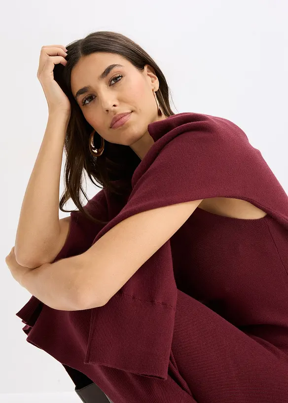 Abito in maglia e maglione abbinato (set 2 pezzi), bonprix