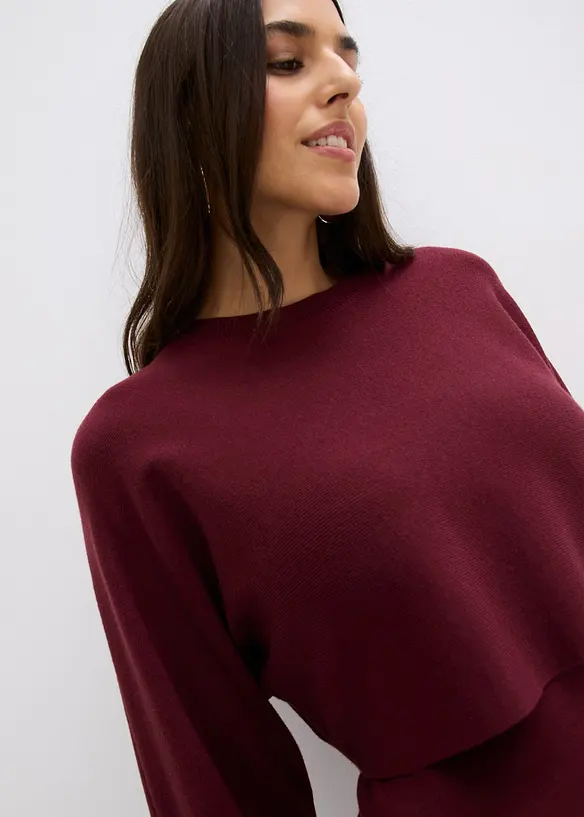 Abito in maglia e maglione abbinato (set 2 pezzi), bonprix