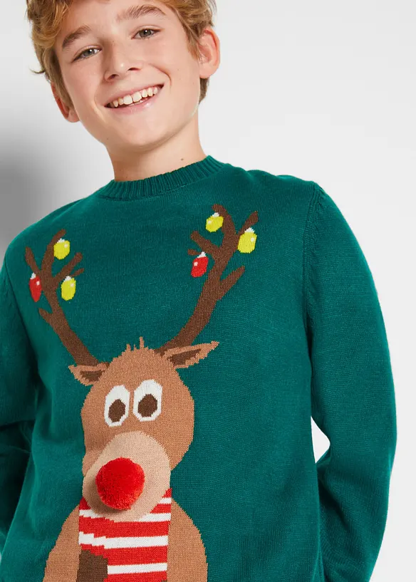 Maglione natalizio in filato fine, bonprix