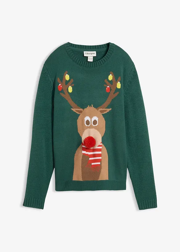 Maglione natalizio in filato fine, bonprix