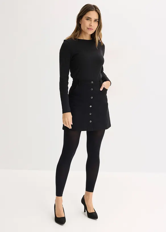 Leggings velati 50 den con fascia comoda in vita (pacco da 2), bonprix