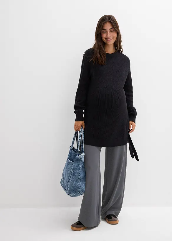 Maglione pr&eacute;maman / da allattamento in cotone con percentuale di lana, bonprix