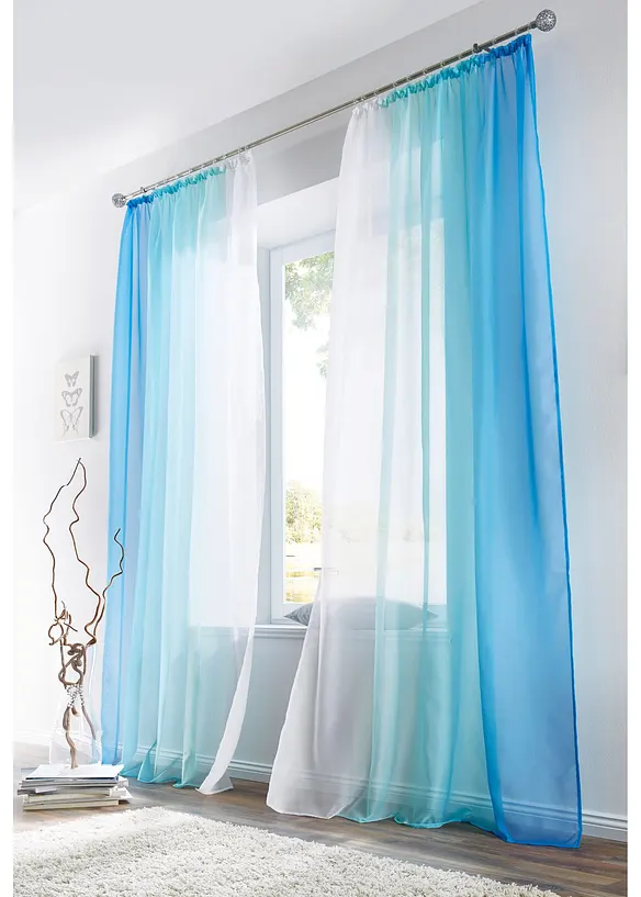 Tenda con poliestere riciclato e colori sfumati (pacco da 2), bonprix