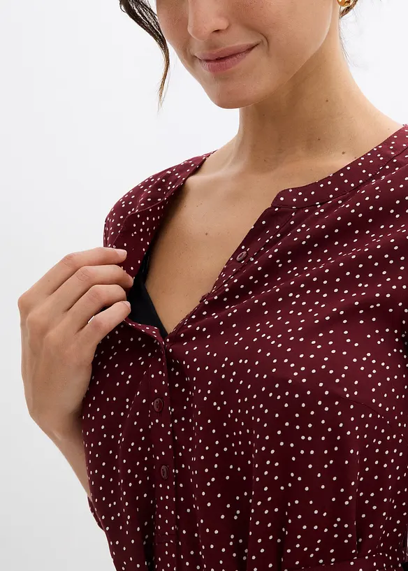 Abito chemisier pr&eacute;maman / da allattamento in viscosa fluente, bonprix