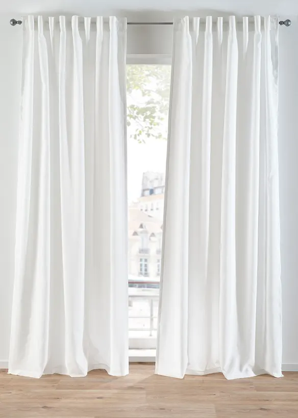 Tenda semitrasparente in materiale riciclato (pacco da 2), bonprix