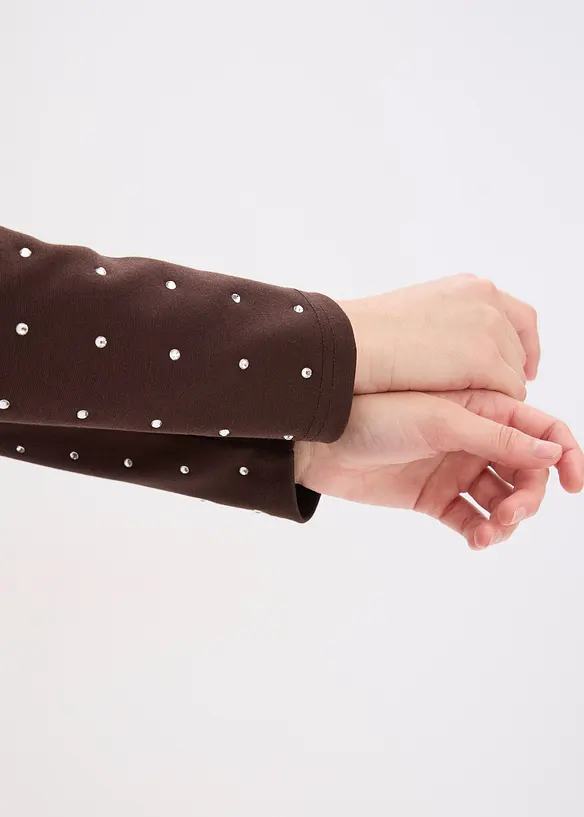 Abito di jersey con strass, bonprix