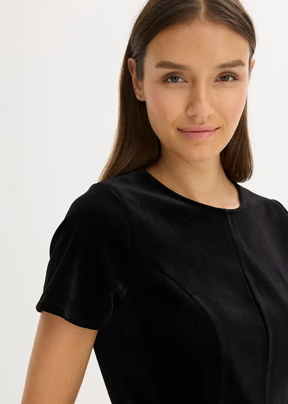 Miniabito in velluto morbido, bonprix