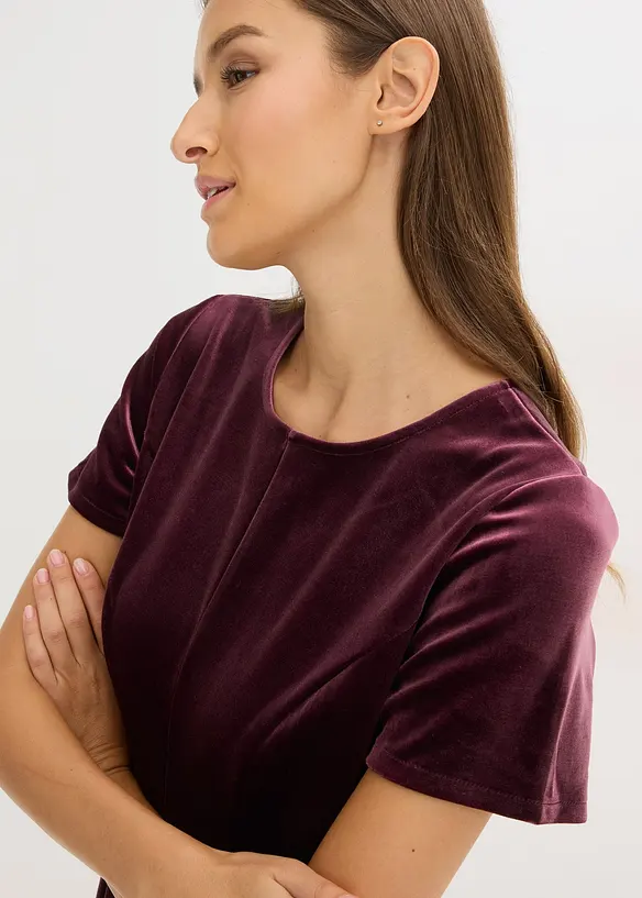 Miniabito in velluto morbido, bonprix