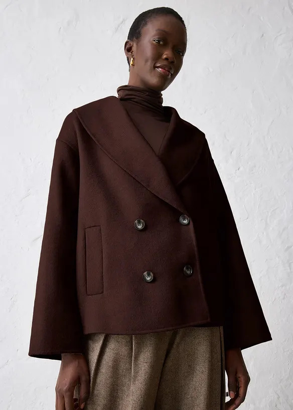 Giacca oversize in morbido misto lana, bonprix