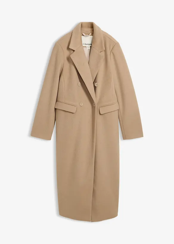 Cappotto doppiopetto in simil lana, bonprix