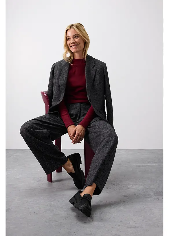 Maglia a costine a maniche lunghe, bonprix