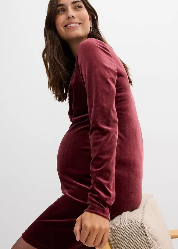 Abito prémaman / da allattamento in morbido velluto, bonprix