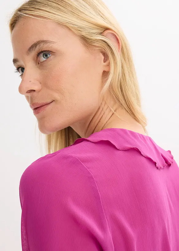 Blusa con volant, bonprix