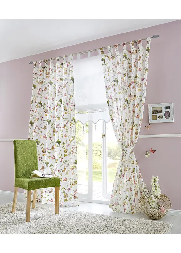 Tenda in microfibra con poliestere riciclato, completa di fermatenda (pacco da 1), bonprix