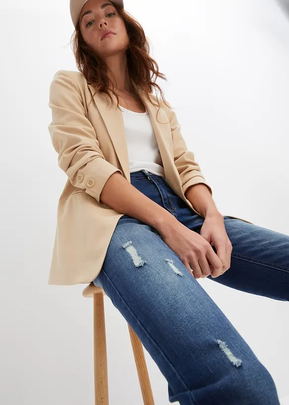 Jeans skinny cropped, vita bassa, bonprix