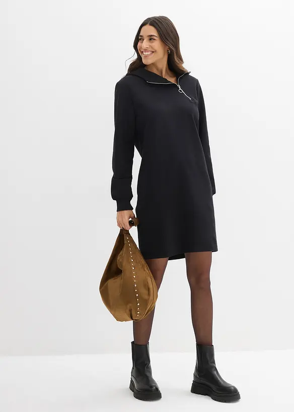 Abito in felpa di misto cotone, bonprix
