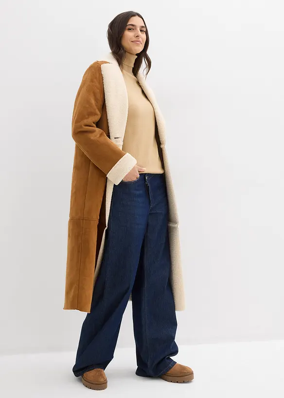 Maglione a collo alto in filato fine, bonprix