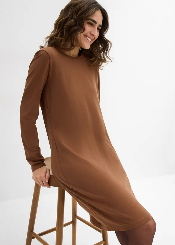 Abito in jersey aderente (pacco da 2), bonprix