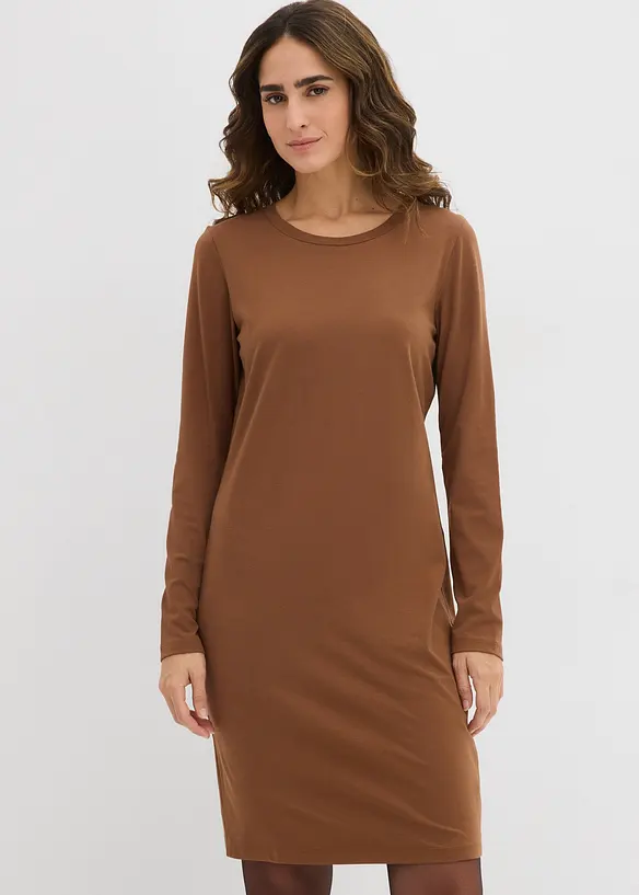 Abito in jersey aderente (pacco da 2), bonprix