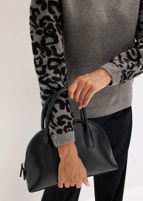 Maglione con maniche leopardate, bonprix