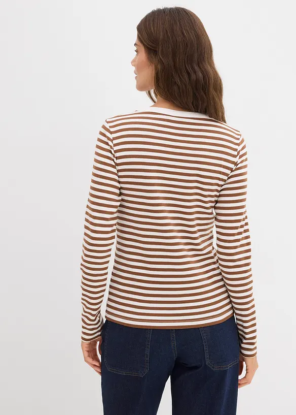 Maglia a maniche lunghe in puro cotone biologico, bonprix