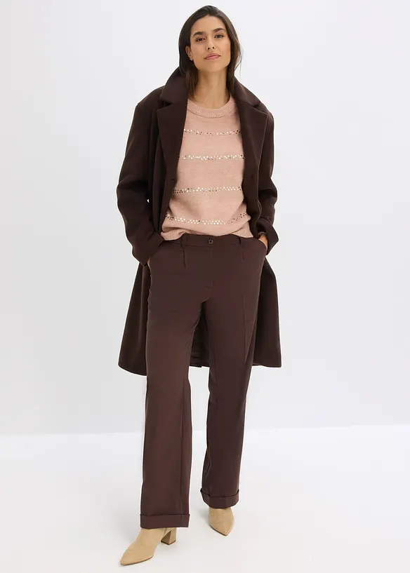 Maglione boxy con paillettes, bonprix