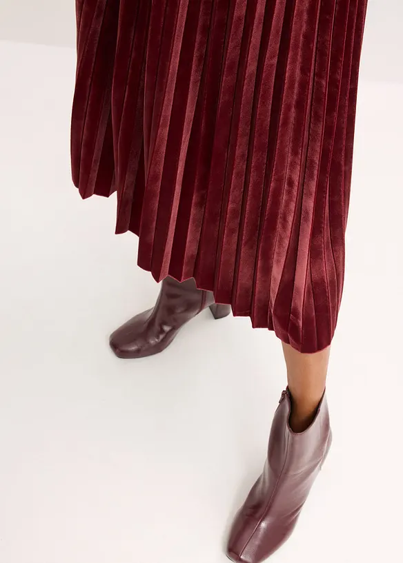 Abito midi in crêpe operato, bonprix