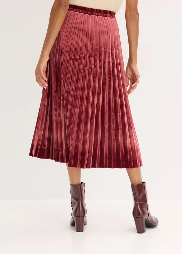 Abito midi in crêpe operato, bonprix