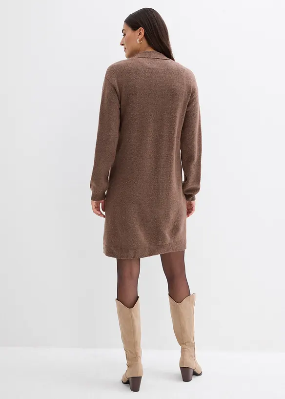 Abito in maglia corto con bottoni, bonprix