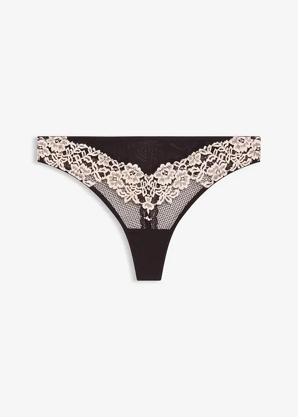 Perizoma in pizzo bicolore, bonprix