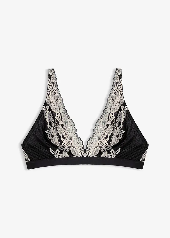 Bralette in pizzo bicolore, bonprix