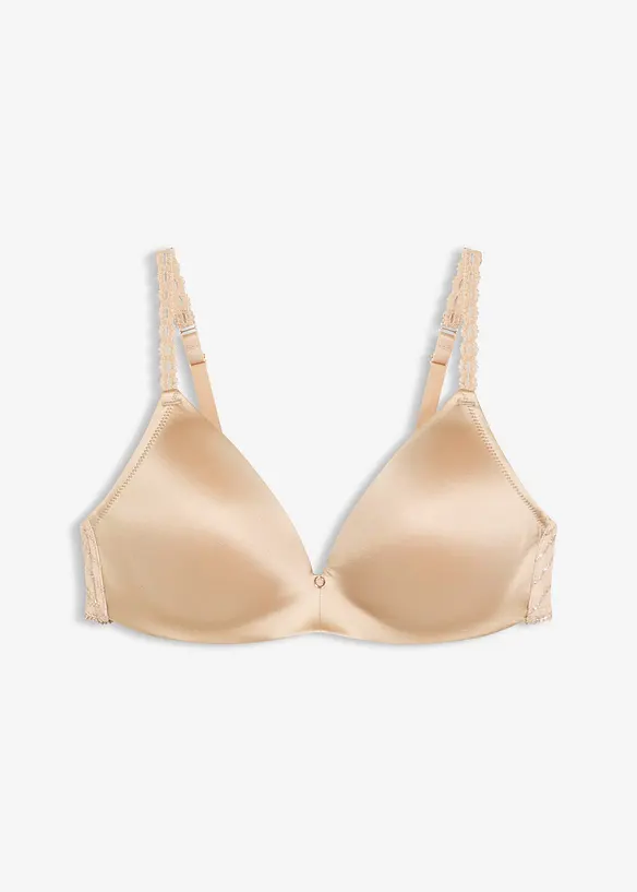 Reggiseno senza ferretto con coppe preformate e ricamo delicato, bonprix
