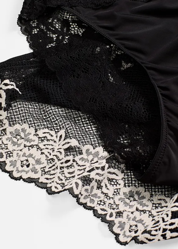 Slip in pizzo bicolore (pacco da 2), bonprix
