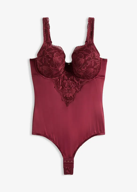 Body con perizoma e spalline imbottite, bonprix