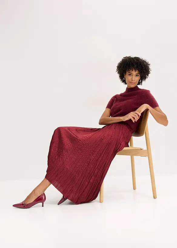 Gonna in satin stropicciato, bonprix