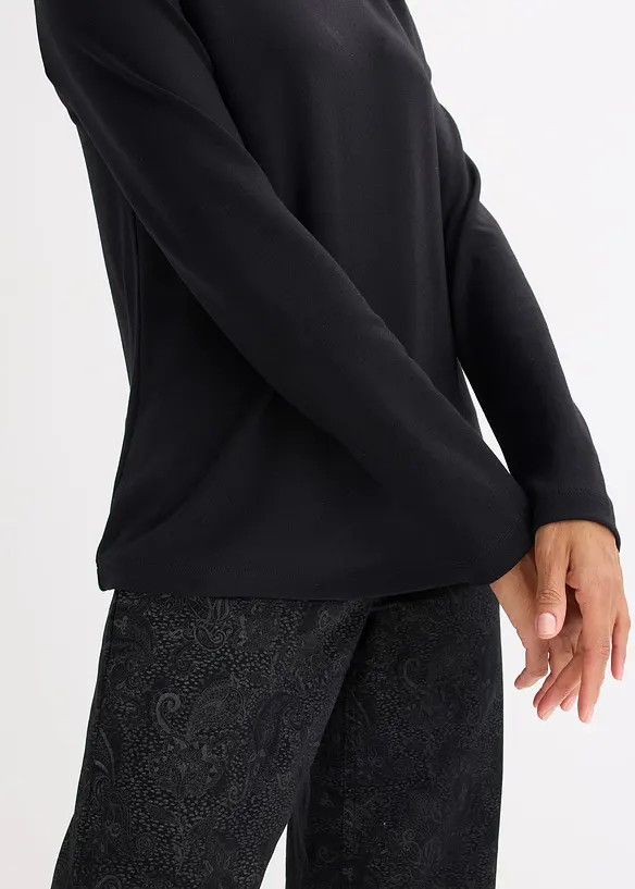 Maglia con scollo ondulato in punto di Roma, bonprix