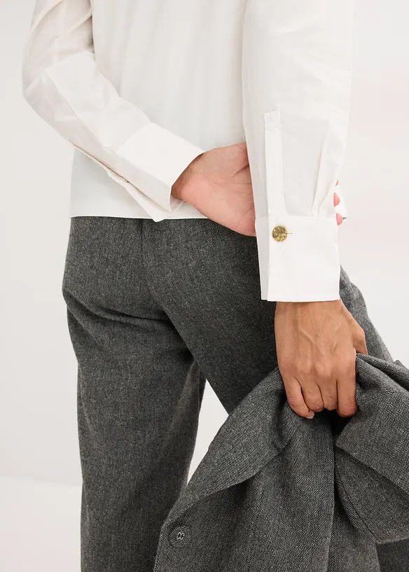 Maglia di cotone con maniche lunghe in popeline, bonprix