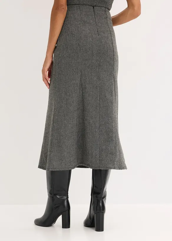 Gonna godet effetto tweed, bonprix